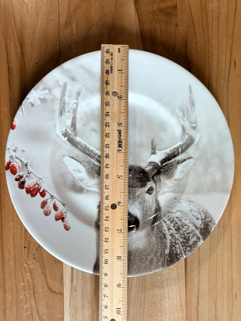 Pier 1 Winter Forest Buck Accent Dinner Plate
